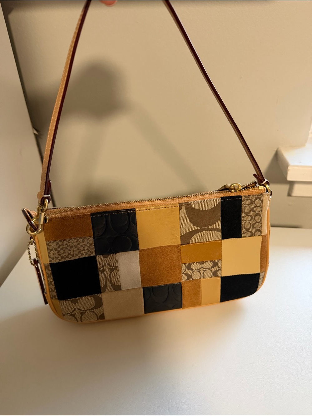 Coach Plaza 25 Multi Patchwork Shoulder Bag